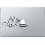 Simon's Katze MacBook Aufkleber Schwarz MacBook Aufkleber